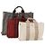 Hermès Borsa Fourre Tout HERMES Cotton 3 Set White Gray Red Auth BA12676 Marrone Bianco Rosso