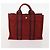 Hermès Borsa Fourre Tout HERMES Cotton 3 Set White Gray Red Auth BA12676 Marrone Bianco Rosso - vista 10