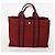 Hermès Borsa Fourre Tout HERMES Cotton 3 Set White Gray Red Auth BA12676 Marrone Bianco Rosso - vista 9