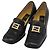 Mocassini FENDI in pelle 36 1/2 Nero Auth 179329