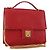 Céline Borsa a Spalla con Catena CELINE in Pelle 2way Rosso Oro Auth BA13005 D'oro