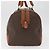 Céline Borsa Boston CELINE in tela Macadam PVC Pelle Marrone Oro Auth 180637 D'oro - vista 5