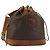 Céline Borsa a tracolla CELINE Macadam Canvas PVC Pelle Marrone Oro Auth 180643 D'oro