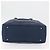 CHANEL Paris Biarritz MM Tote Bag beschichtetes Canvas Navy Silver CC Auth 181519SAV Silber Marineblau - Ansicht 5