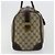 Borsa GUCCI GG Supreme Web Sherry Line PVC Beige Oro Autentica 179372 D'oro - vista 3