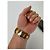 Bracciale in pelle vintage Gucci Y2K Tan Argento Cammello - vista 8
