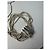 Bracciale Vintage Gucci Logo Inciso in Metallo Argentato Argento - vista 9