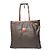 Triomphe Céline Tote Celine Vintage in Pelle Liscia Y2K Marrone Cioccolato