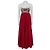 Marchesa Maxikleid aus roter Seide mit Kristallbesatz Größe 6/M gebraucht
