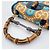 GUCCI Bamboo Handtasche blau aus Leder und PVC - Ansicht 4