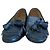 Mocassini Tod's Gommino in pelle blu metallizzata Metallico
