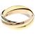 Anello Cartier Trinity in oro giallo rosa e bianco 18K D'oro - vista 4