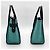 Céline Borsa Luggage Celine in pelle e scamosciato Nero Beige Verde - vista 3