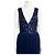 Abito da sera Jenny Packham in tulle blu navy con paillettes Blu scuro - vista 3