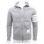 Thom Browne Felpa con cappuccio e zip grigia Bars Marrone