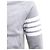 Thom Browne Felpa con cappuccio e zip grigia Bars Marrone - vista 4