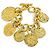 Bracciale a catena con medaglia Coco Mark Chanel Vintage 93A D'oro