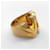 Anel Cassandra Logo Band Yves Saint Laurent Dourado  - vista 3