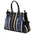 Borsa Fendi Blue Large Pequin Canvas Etniko Du Jour - vista 2