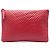 Clutch Chanel Red Large Diagonal Quilted Lambskin O Case Rosso