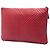 Clutch Chanel Red Large Diagonal Quilted Lambskin O Case Rosso - vista 2
