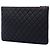 Clutch Chanel Black Large Quilted Nylon O Case Nero - vista 2