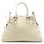 Borsa Fendi Etniko Du Jour in pelle bianca, Large Bianco