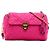 Prada Sac bandoulière en tissu matelassé rose avec chaîne