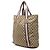 Tote Gucci in tela GG beige con banda Web - vista 2