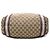 Tote Gucci in tela GG beige con banda Web - vista 3