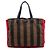 Fendi Brown Pequin Canvas Simply Shopping Tote Braun