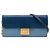 Portafoglio con catena Miu Miu Blue Bicolor in capra Madras Blu chiaro