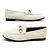 MOCASSINI GUCCI BIT 414998 PELLE CREMA 39.5 IT 40 FR Crudo - vista 3