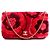 BORSA CHANEL TIMELESS SIMPLE FLAP CAMELIA IN VELLUTO A SPALLA Rosso