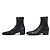 STIVALETTI SAINT LAURENT VLAD 802358 IN PELLE NERA TAGLIA 45 NUOVI Nero - vista 2