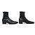 STIVALETTI SAINT LAURENT VLAD 802358 IN PELLE NERA TAGLIA 45 NUOVI Nero - vista 3