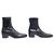STIVALETTI SAINT LAURENT VLAD 802358 TAGLIA 45 IN PELLE NERA NUOVI Nero - vista 3
