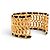 BRACCIALE VINTAGE CHANEL MANCHETTE CHAINE & CUIR ENTRELACE METAL DORE CUFF BANGLE D'oro - vista 3
