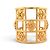 BRACCIALE VINTAGE CHANEL MANCHETTE CAGE CAMELIAS IN METALLO DORATO GOLD BANGLE CUFF D'oro - vista 2