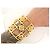 BRACCIALE VINTAGE CHANEL MANCHETTE CAGE CAMELIAS IN METALLO DORATO GOLD BANGLE CUFF D'oro - vista 6