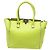 Borsa Tote Valentino Garavani Medium Rockstud Double Handle in pelle giallo neon
