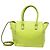 Borsa Tote Valentino Garavani Medium Rockstud Double Handle in pelle giallo neon - vista 2
