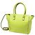 Borsa Tote Valentino Garavani Medium Rockstud Double Handle in pelle giallo neon - vista 3
