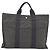 Hermès HERMES Her Line MM Handtasche Canvas Grau Silber Authentisch 181392 Braun - Ansicht 13