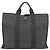 Hermès HERMES Her Line MM Handtasche Canvas Grau Silber Authentisch 181392 Braun - Ansicht 2