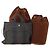 Hermès Borsa a Spalla HERMES Canvas 3 Set Gray Brown Auth BA12673 Marrone