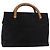 Borsa a mano PRADA con manico in legno in scamosciato nero e oro Auth BA12770 D'oro