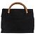 Borsa a mano PRADA con manico in legno in scamosciato nero e oro Auth BA12770 D'oro - vista 13