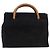 Borsa a mano PRADA con manico in legno in scamosciato nero e oro Auth BA12770 D'oro - vista 2