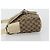 Borsa a Spalla GUCCI GG Canvas Beige Argento 145859 Auth 181188 - vista 4